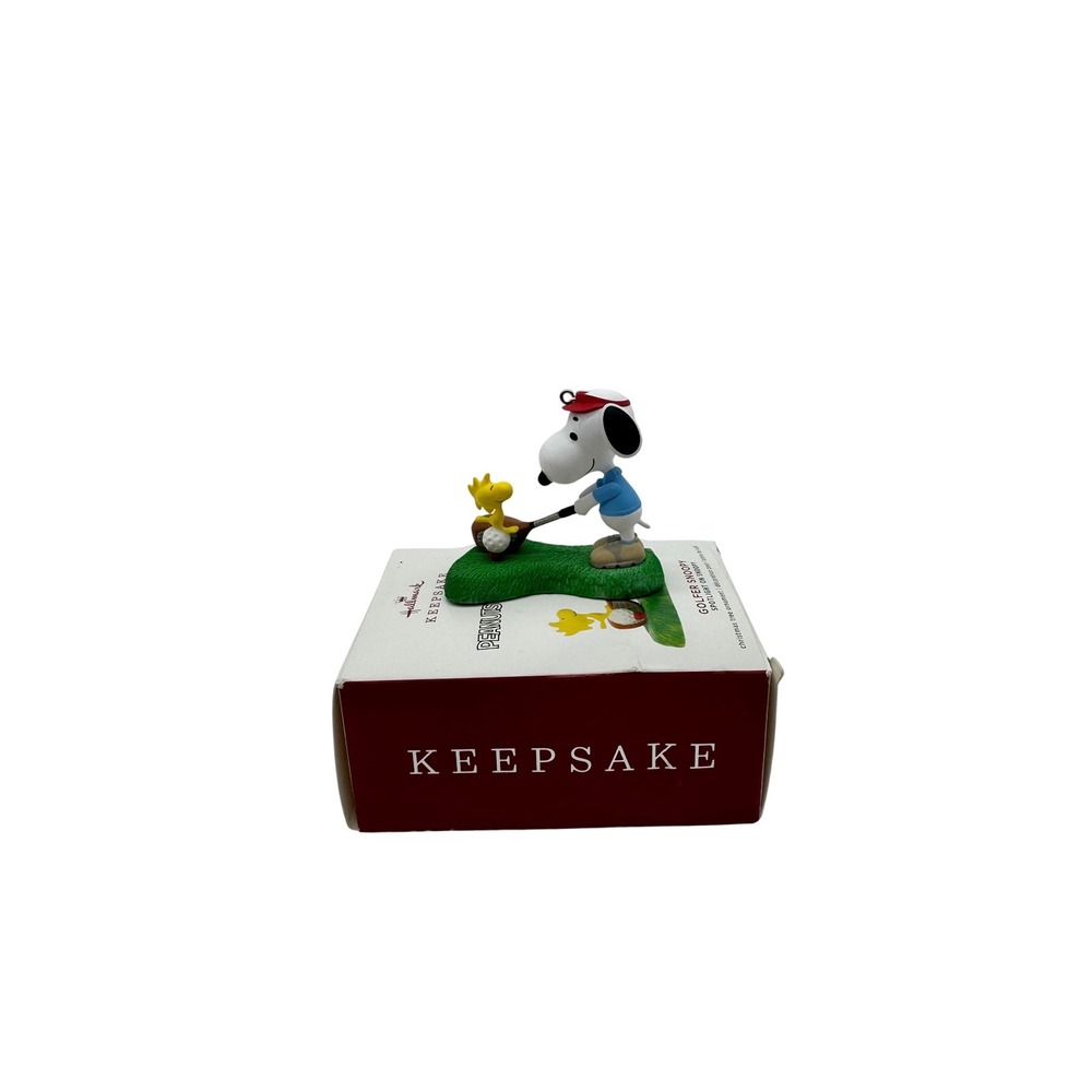 Hallmark 2019 Peanuts Golfer Snoopy and Woodstock Keepsake Christmas Ornament